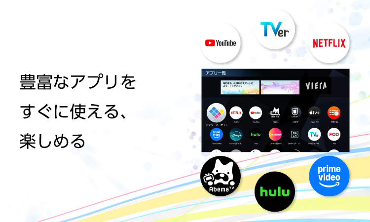 アプリ一覧 | 4K液晶・有機ELテレビ ビエラ | Panasonic