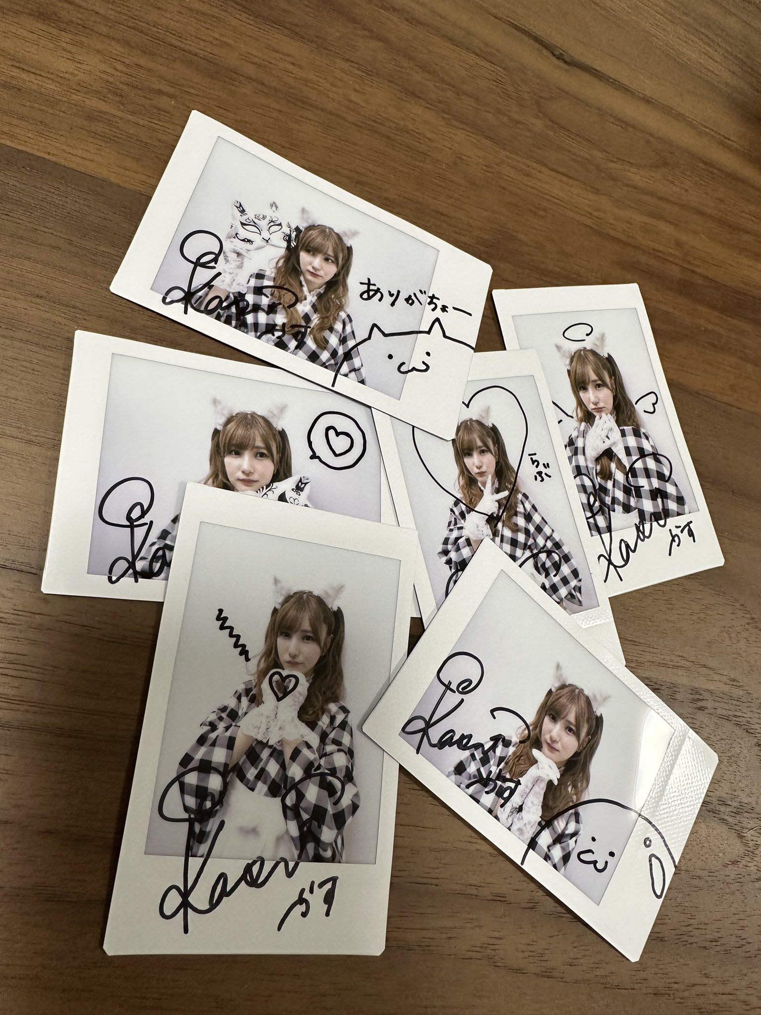 大西亜玖璃 直筆サイン入りチェキ がらぽん あぐぽん サイン入りチェキ