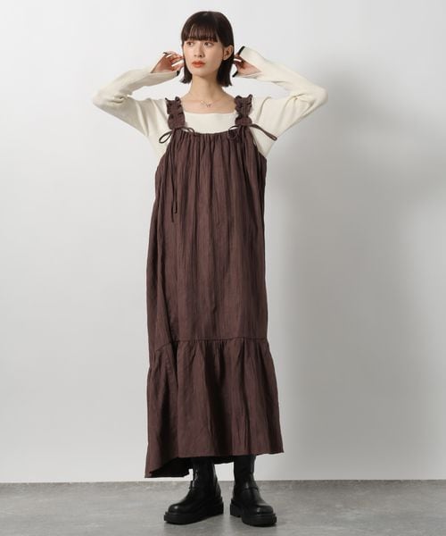 スエードライククリンクルワンピース/アウトレット価格 | [公式]ラコレ