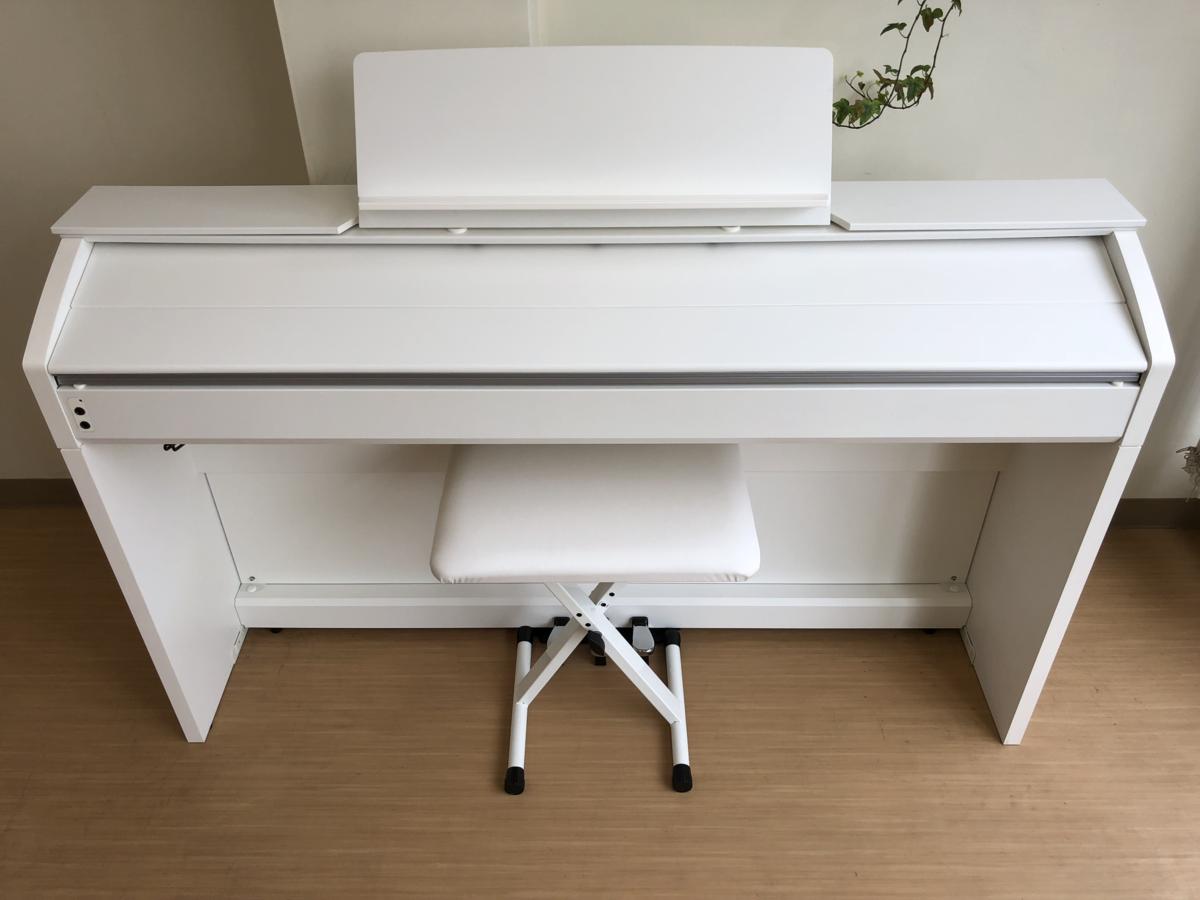 ホワイト電子ピアノCASIOPriviaPX-850 高低自在椅子付き ホワイト電子