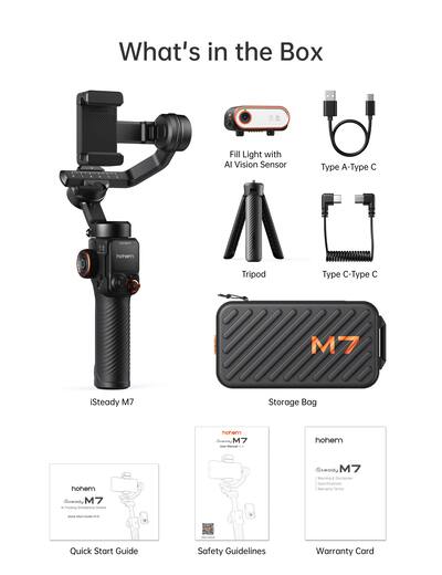 Hohem iSteady M7 3 Axis Gimbal Stabilizer for Smartphone w/ AI