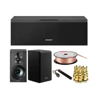 Sony SSCS8 Center Channel Speaker w/ Pair of Bookshelf Speakers