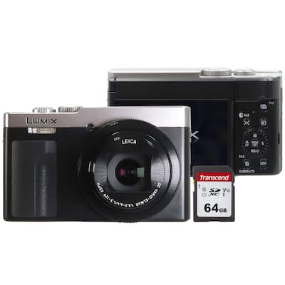 Panasonic Lumix ZS99 30X Optical Zoom Digital Camera and 64GB SDXC
