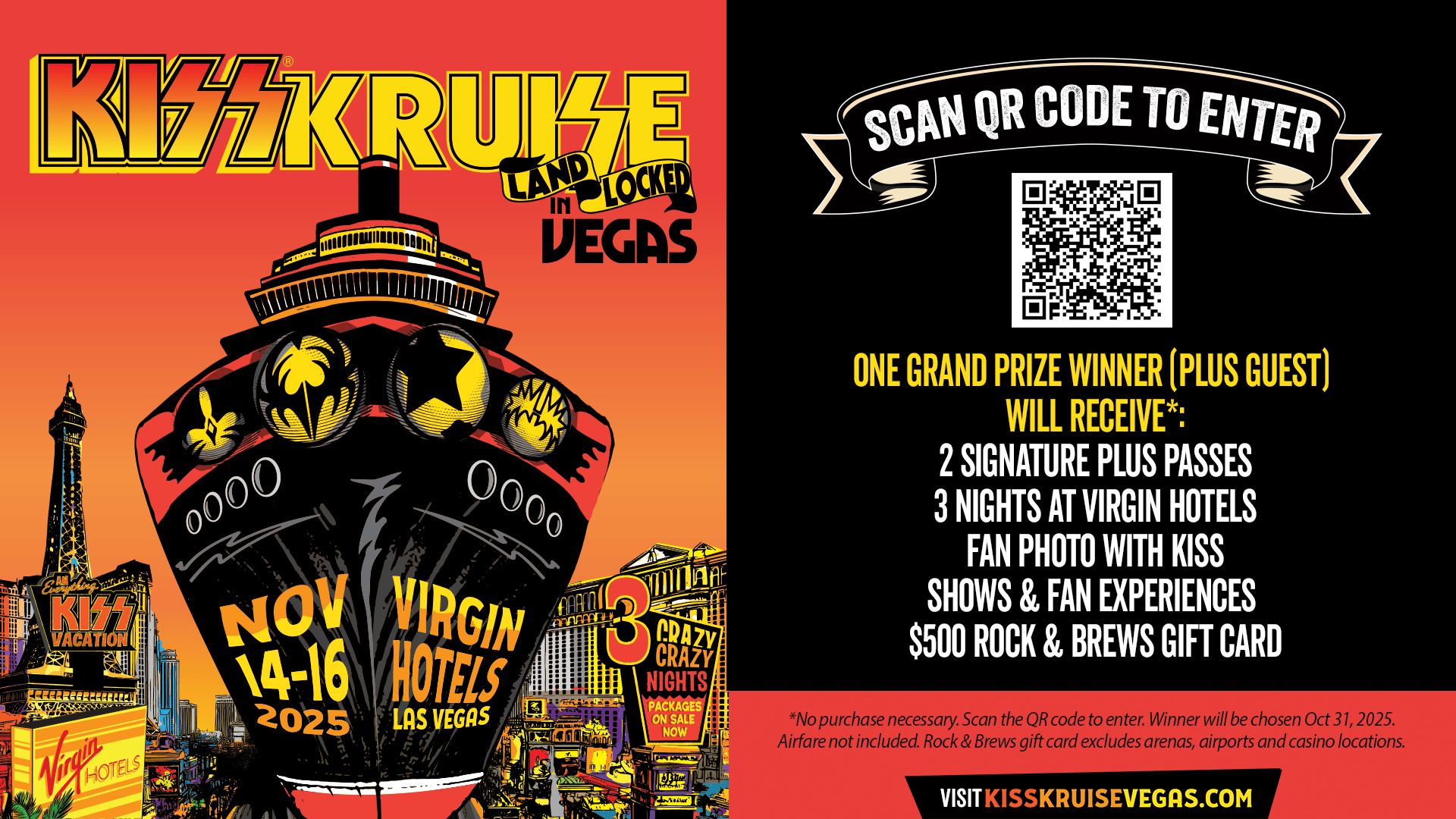 Win the Ultimate KISS Kruise Experience! - American Food & Live