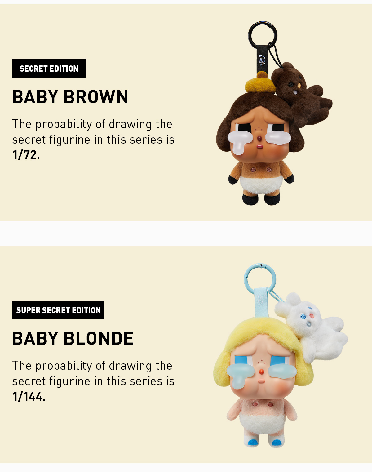 POP NOW:CRYBABY Crying Again Series-Vinyl Face Plush Blind Box