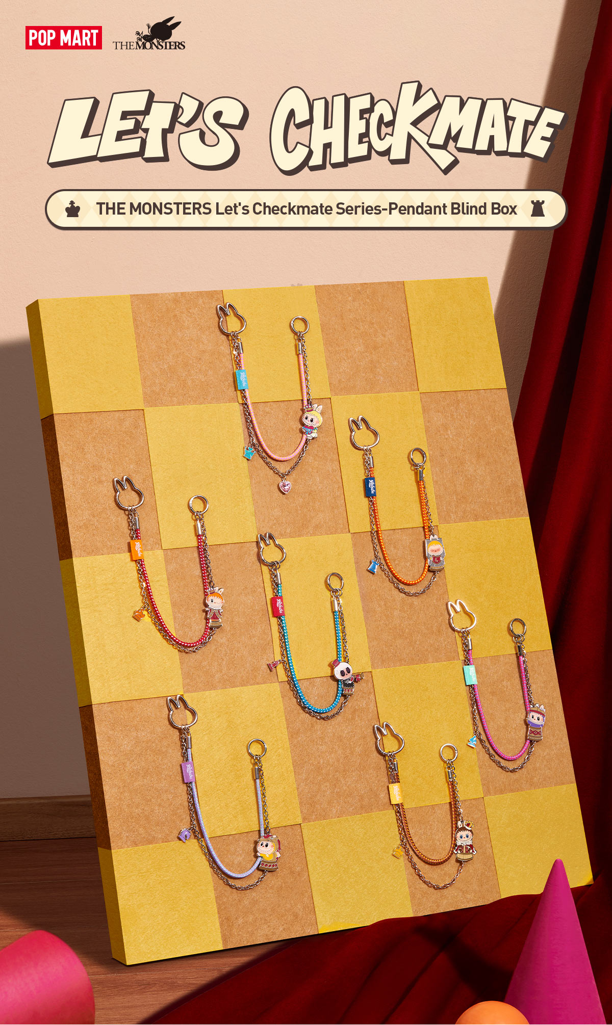 THE MONSTERS Let's Checkmate Series-Pendant Blind Box - POP MART