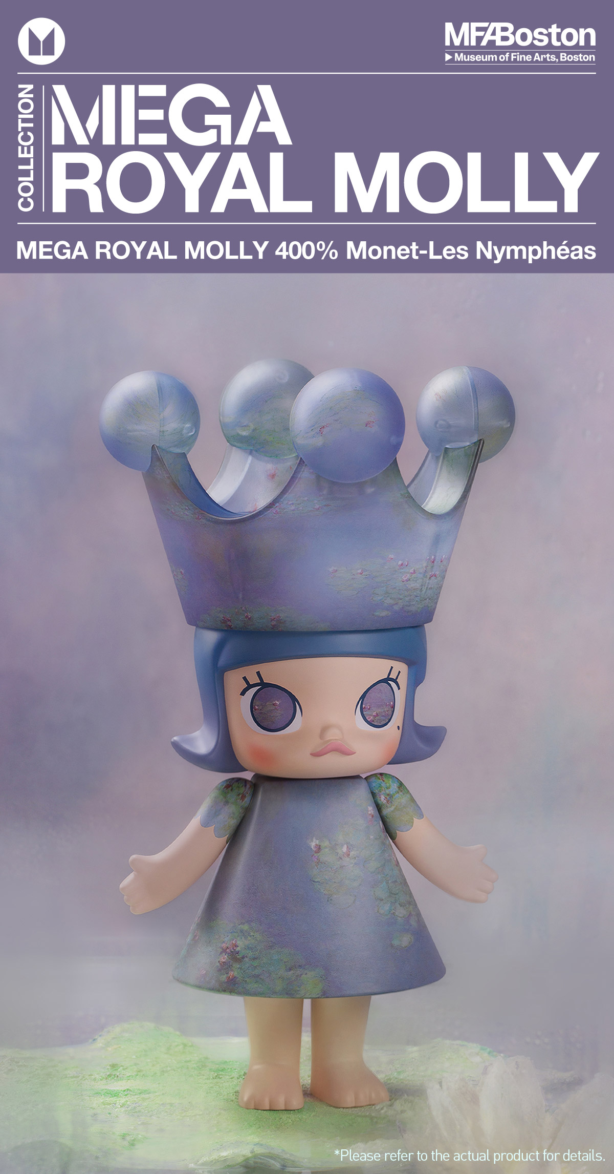 MEGA ROYAL MOLLY 400% Monet-Les Nymphéas - POP MART (United States)