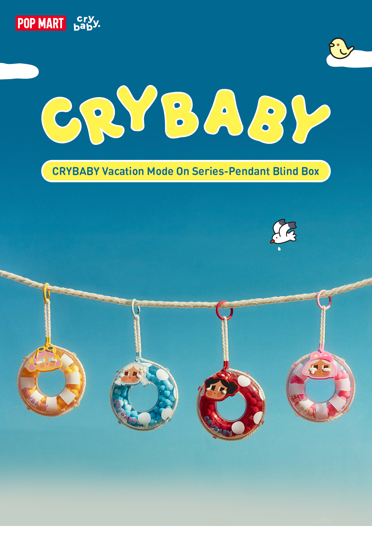 CRYBABY Vacation Mode On Series-Pendant Blind Box - POP MART
