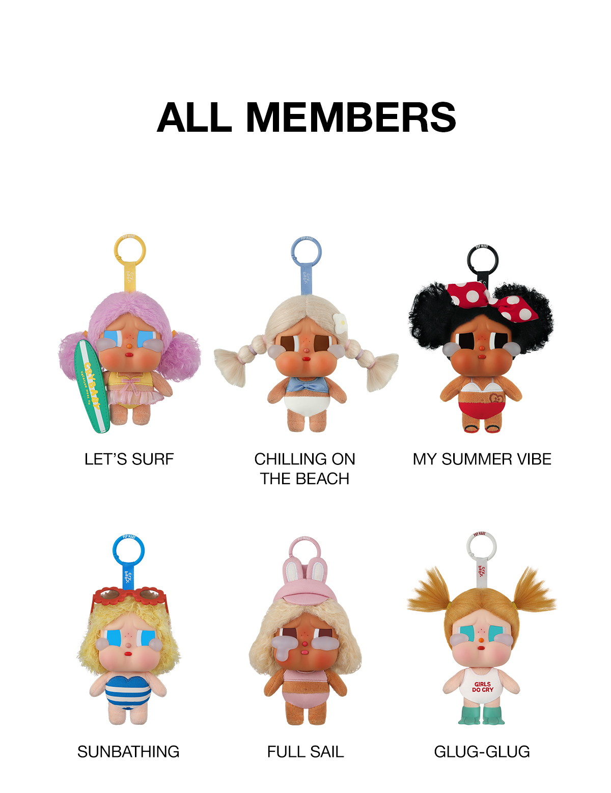 CRYBABY Vacation Mode On Series-Vinyl Plush Pendant Blind Box