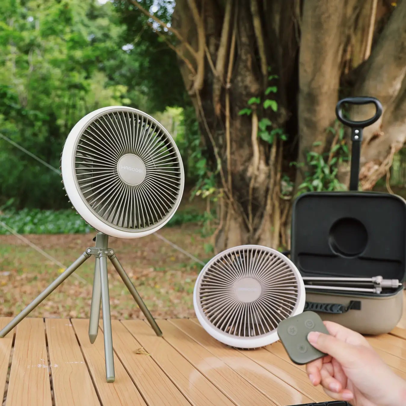 夏キャンプを快適に丨HAGOOGI定番の人気商品「キャンプ扇風機OT-F12