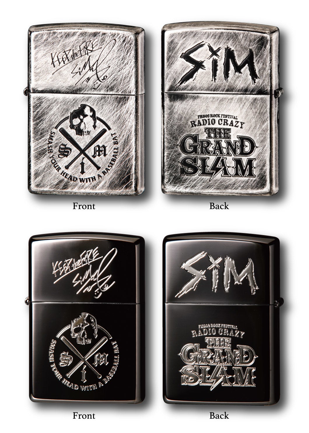 ZippoがSiMとRADIO CRAZY THE GRAND SLAMのコラボライターを発売