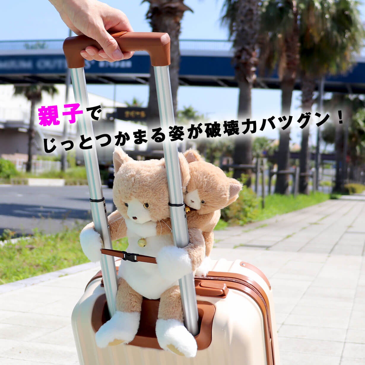 一緒なら、どこまでも行ける。愛らしい旅の友、猫型キャリーオンバッグ