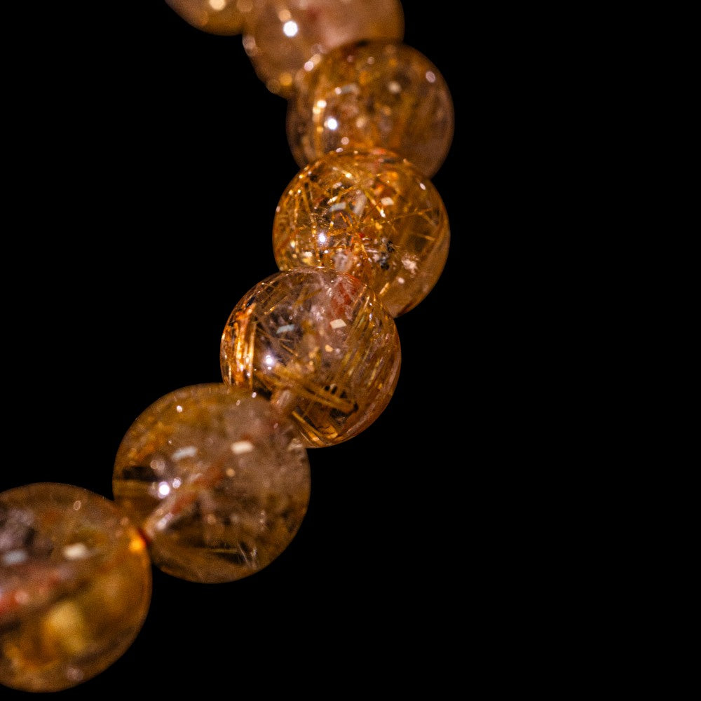 11.0mm太陽ルチル(ヘマタイト/ルチル)】ルチルクォーツ 11.0mm玉