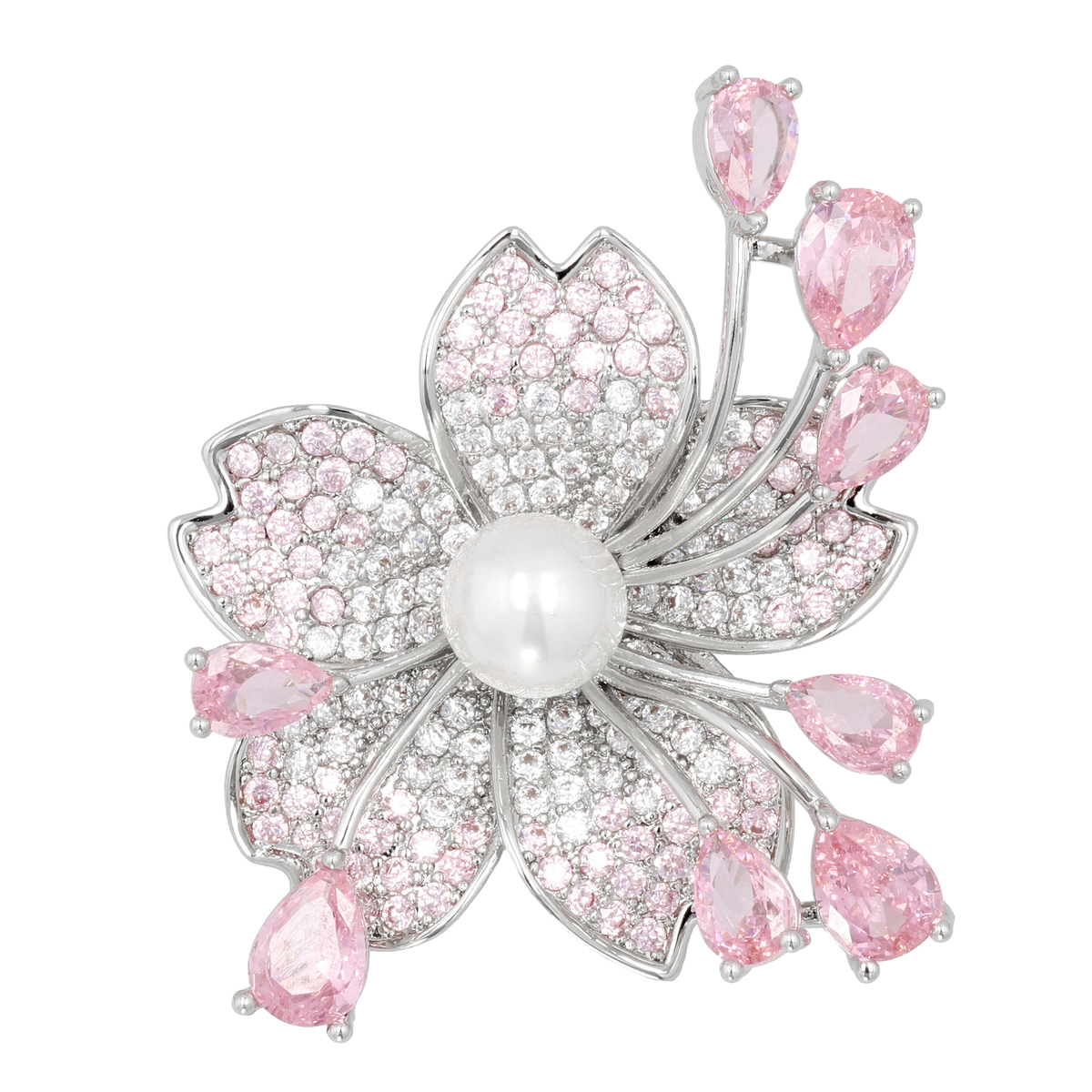 JinkaNezu CZ サクラ フロート ブローチ ジンカネヅ（JinkaNezu） - QVC.jp