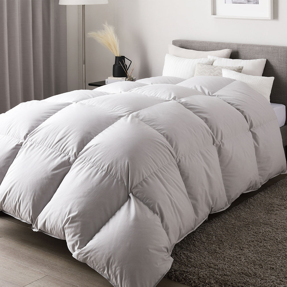 日本製 羽毛掛け布団 ダウン率90% 400dp シルバーグース 抗菌・防臭