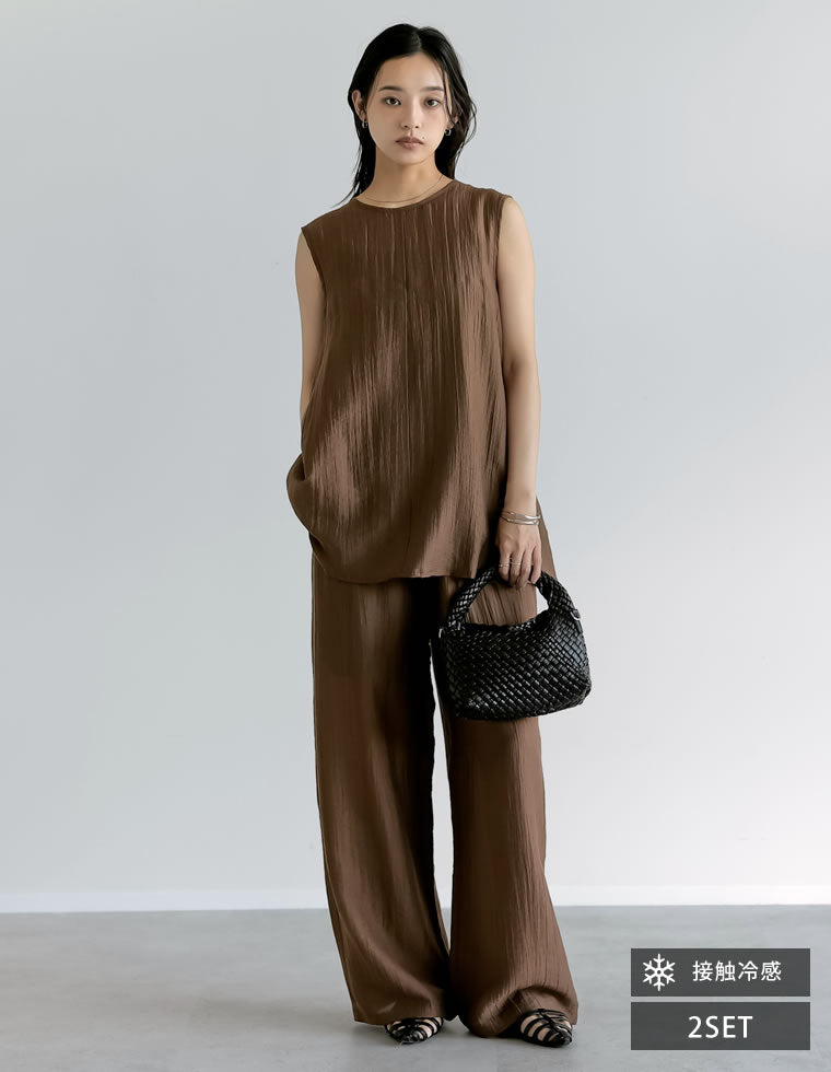 シアーリネンタッチパンツセットアップ - セットアップ通販 | 人気