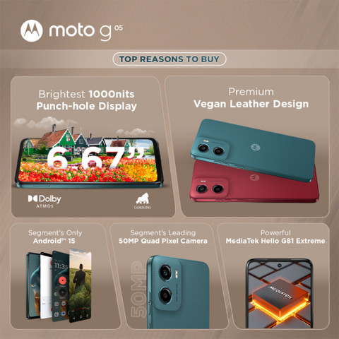 MOTOROLA g05 (64 GB Storage, 4 GB RAM) Online at Best Price On