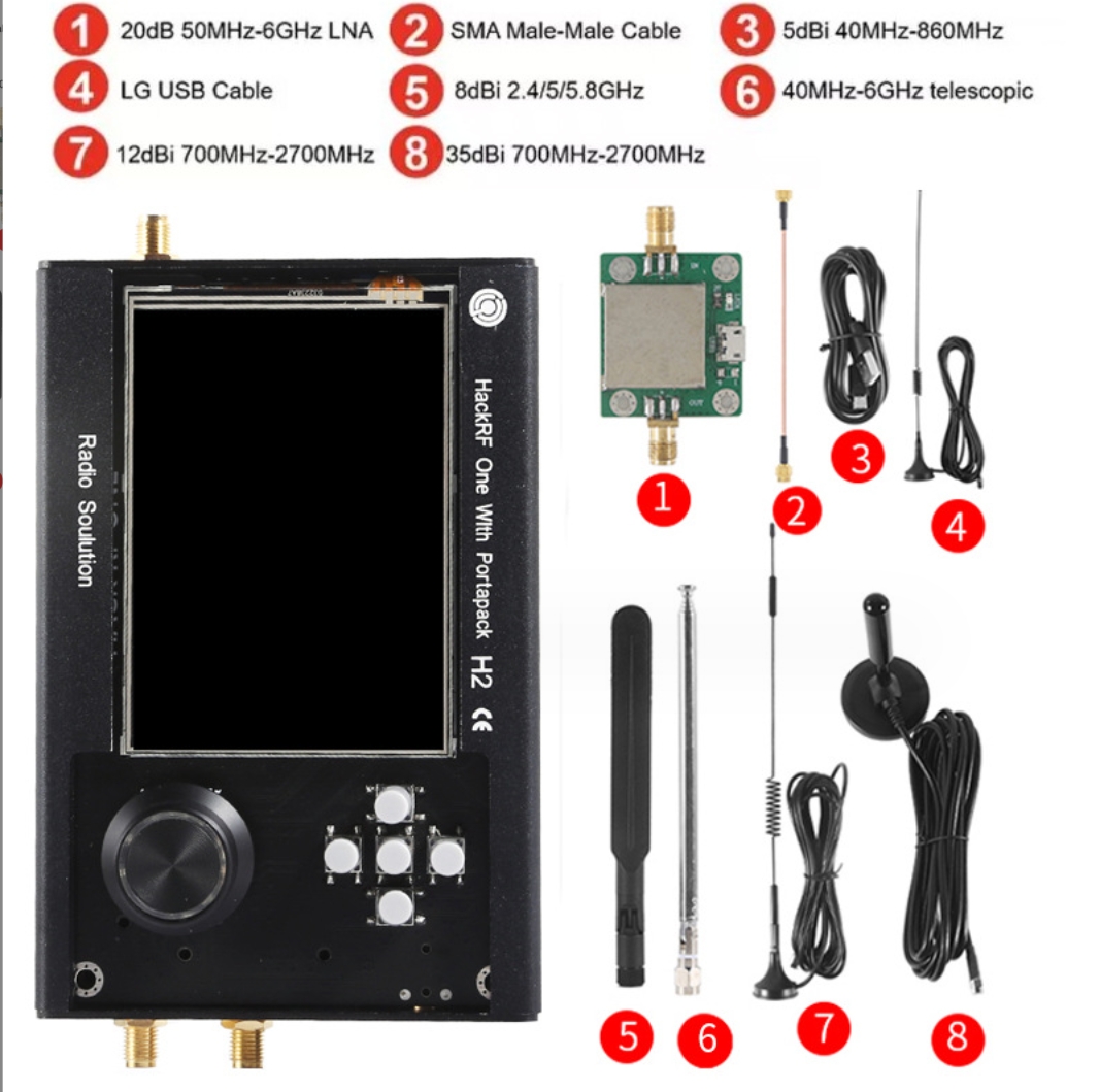 Hackrf One Portapack H2 HackRF One R9 V1.7.0 5アンテナデータ