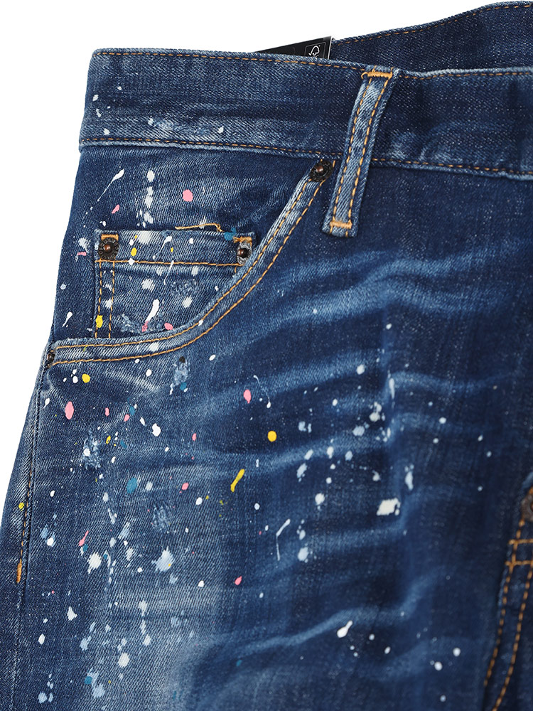 DSQUARED2 (ディースクエアード) ユーズド加工 ペイントタッチ ボタン