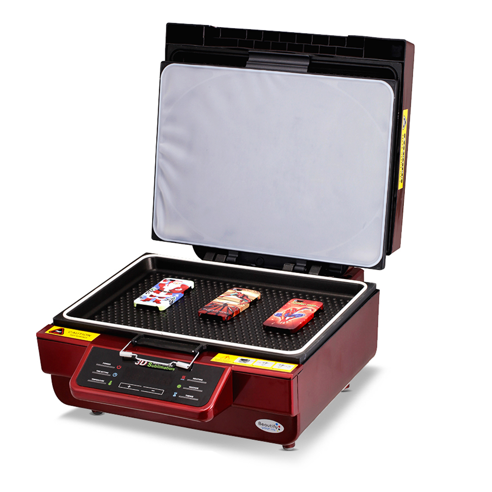 ST3042 3D昇華真空熱プレス機、ケース、マグカップ、プレート、ガラス