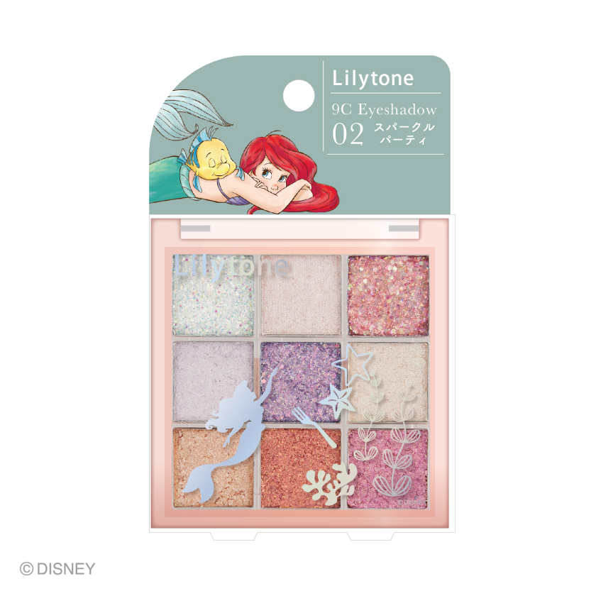 アリエルやラプンツェルの9色アイシャドウパレットに、リップ&プラン