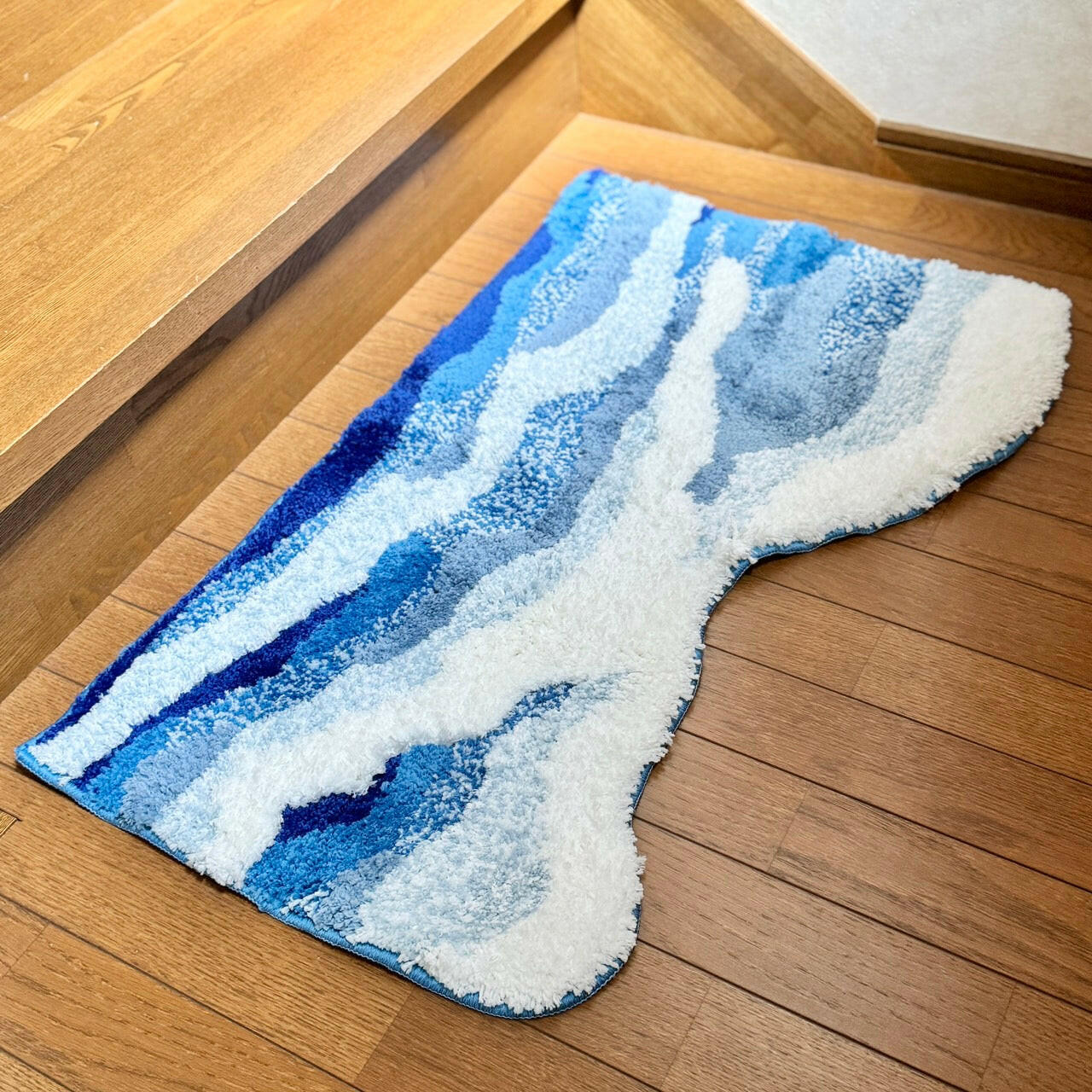 ウェーブマット 波のマット 玄関マット 海のラグマット ビーチマット