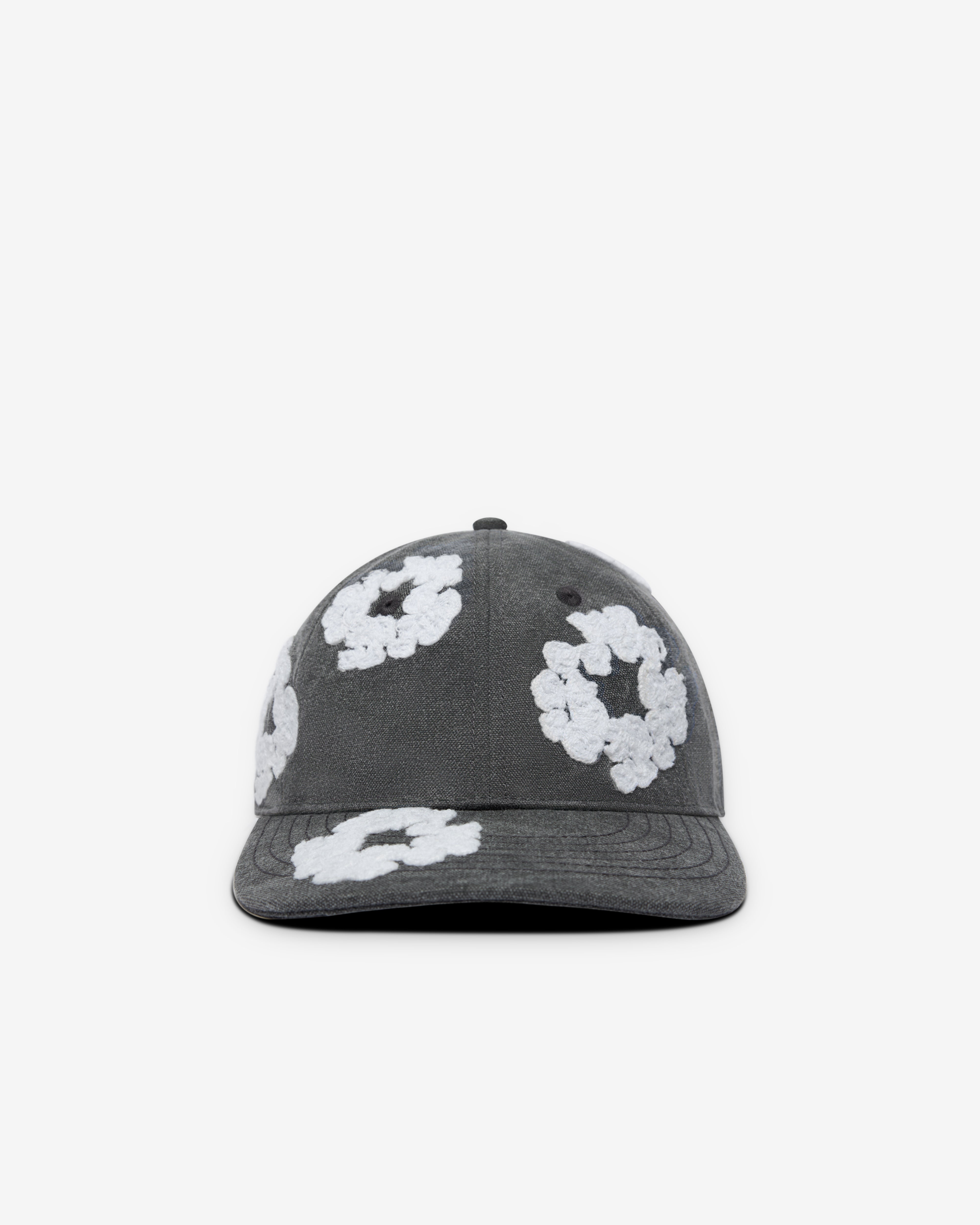 Denim Tears: Men's Cotton Wreath Garment Dyed Cap (Black) | DSMNY