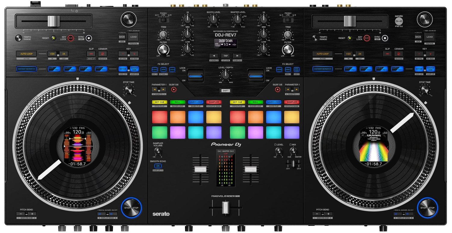 Pioneer DJ DDJ-REV7 Motorized DJ Controller for Serato