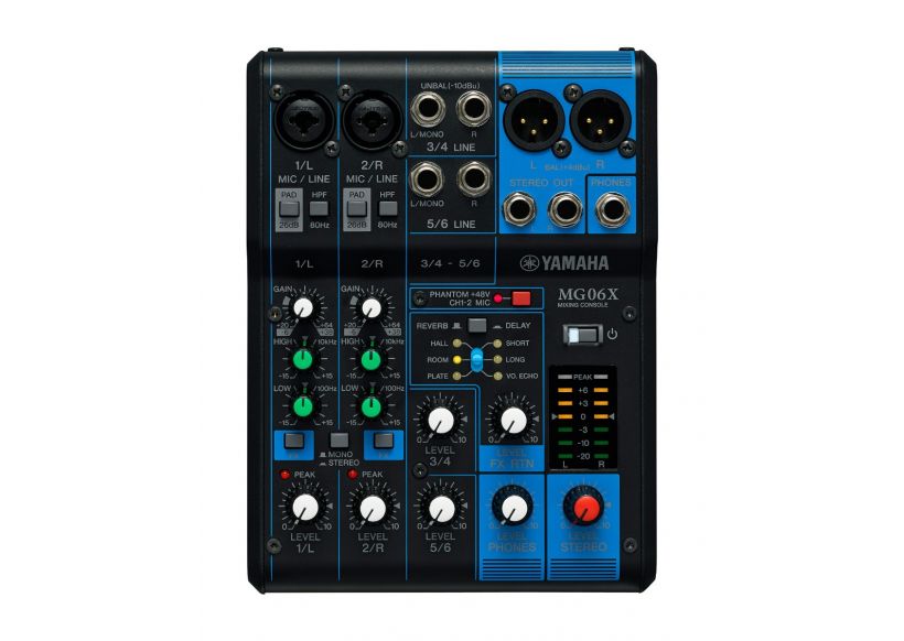 MG06X 6-Channel Analog Mixer with Effects - Yamaha USA