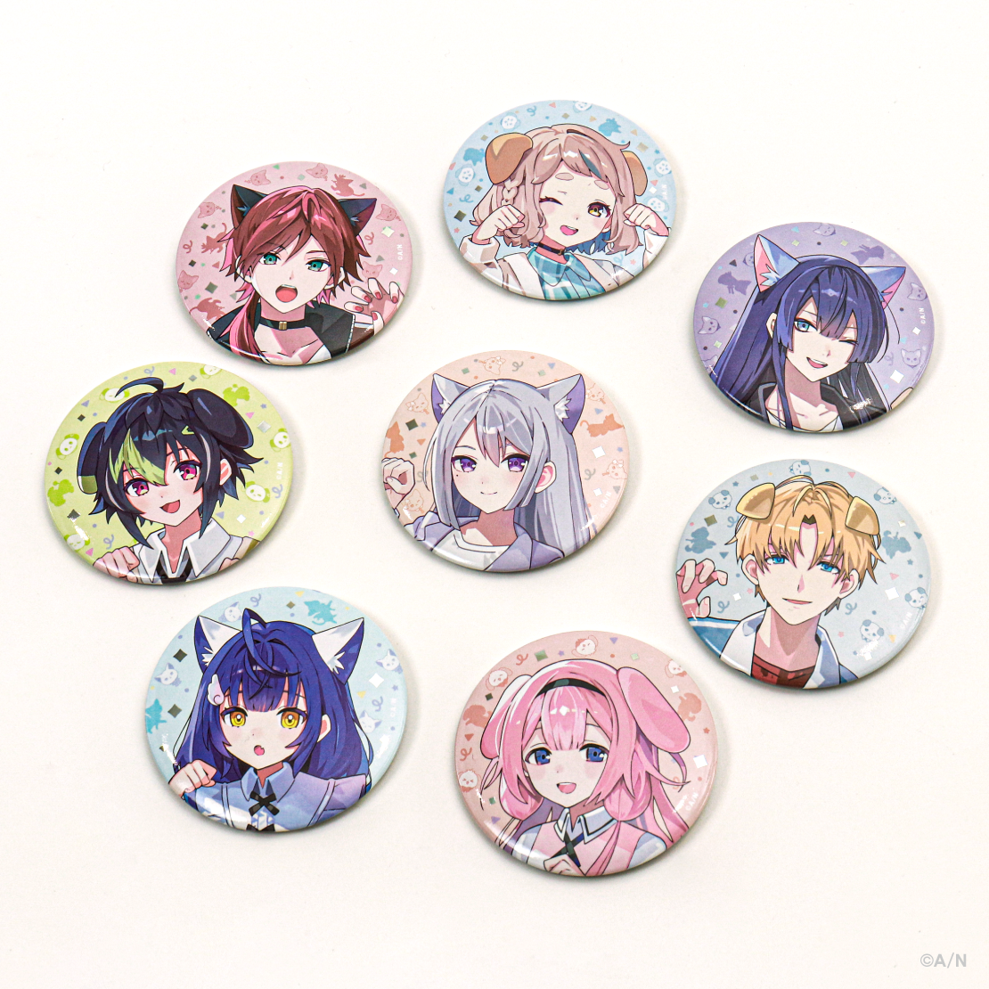 わんにゃんdays vol.2】ランダム箔押し缶バッジ｜にじさんじ