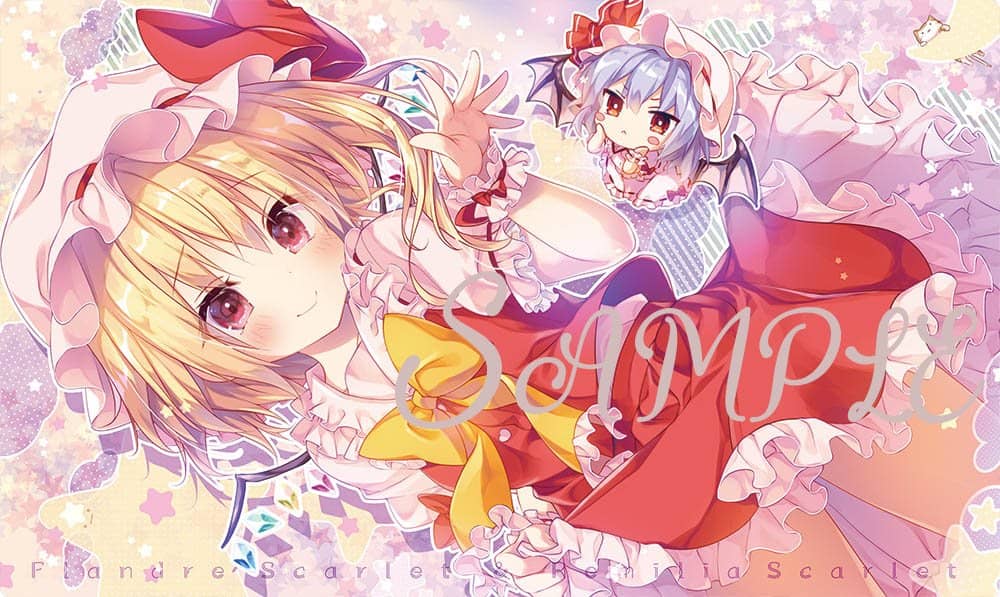新品】東方Project フランドール&レミリア プレイマット / きのこのみ