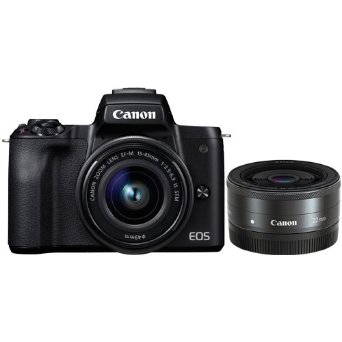キヤノン EOS Kiss M ダブルレンズキット ブラック | ミラーレス一眼