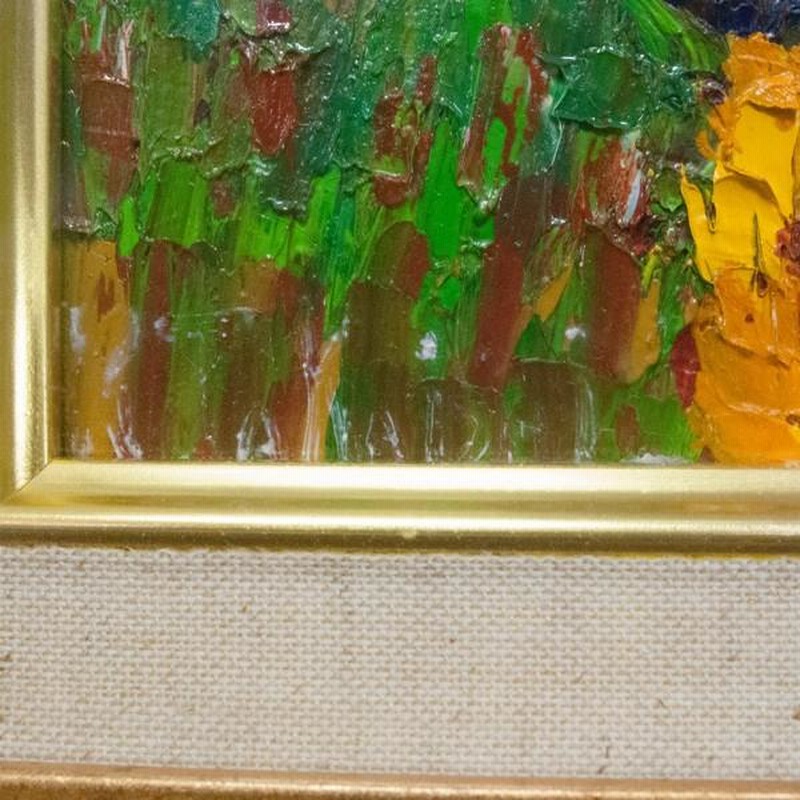 高石国夫 火山と海の風景画 油彩 高石国夫 火山と海の風景画 油彩