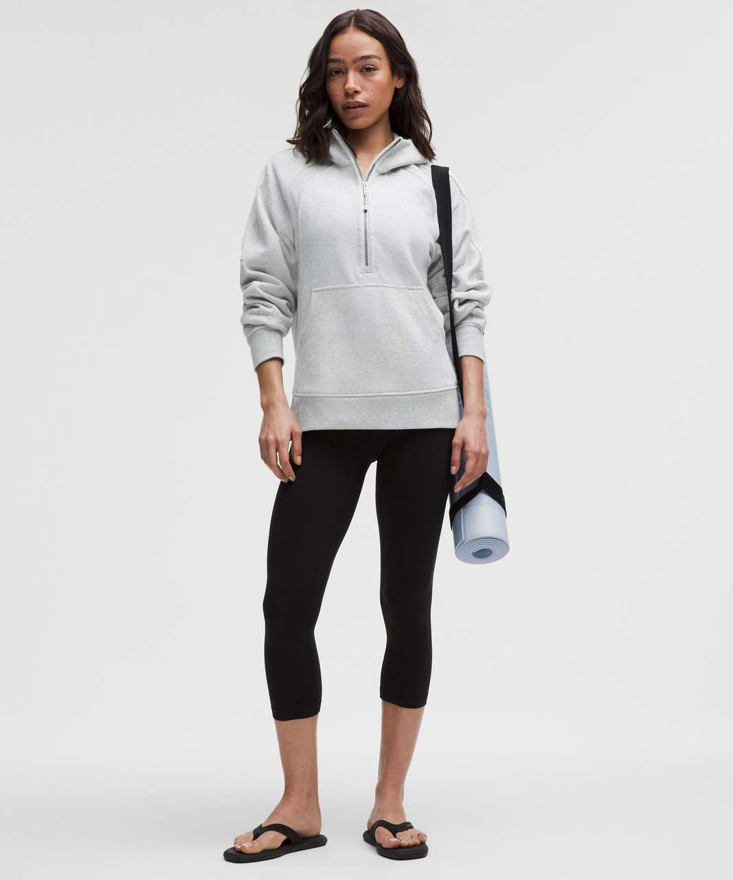 Lululemon Scuba Oversized Half-Zip Long Hoodie - Heathered Core