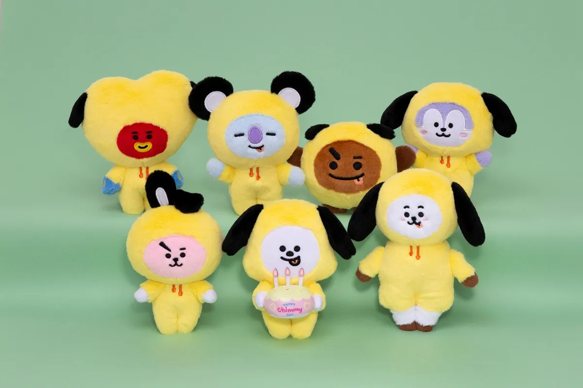 BT21 CHIMMY 5周年 レインボーカラーマスコット 7点セット チミー