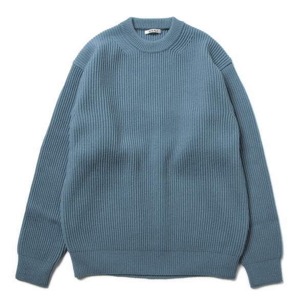 AURALEE / オーラリー | SUPER FINE WOOL RIB KNIT BIG P/O (メンズ