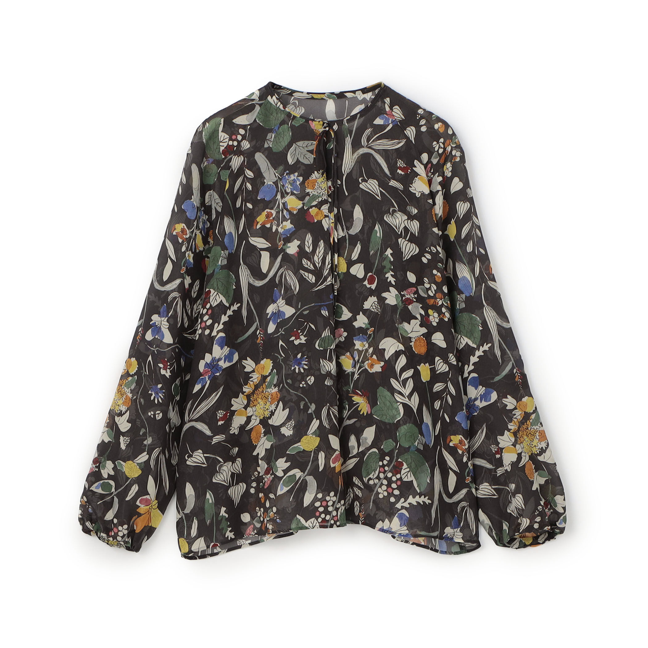 極美品✨ソブ 花柄プリントボウタイブラウス 2.7万 ボタニカル リボン