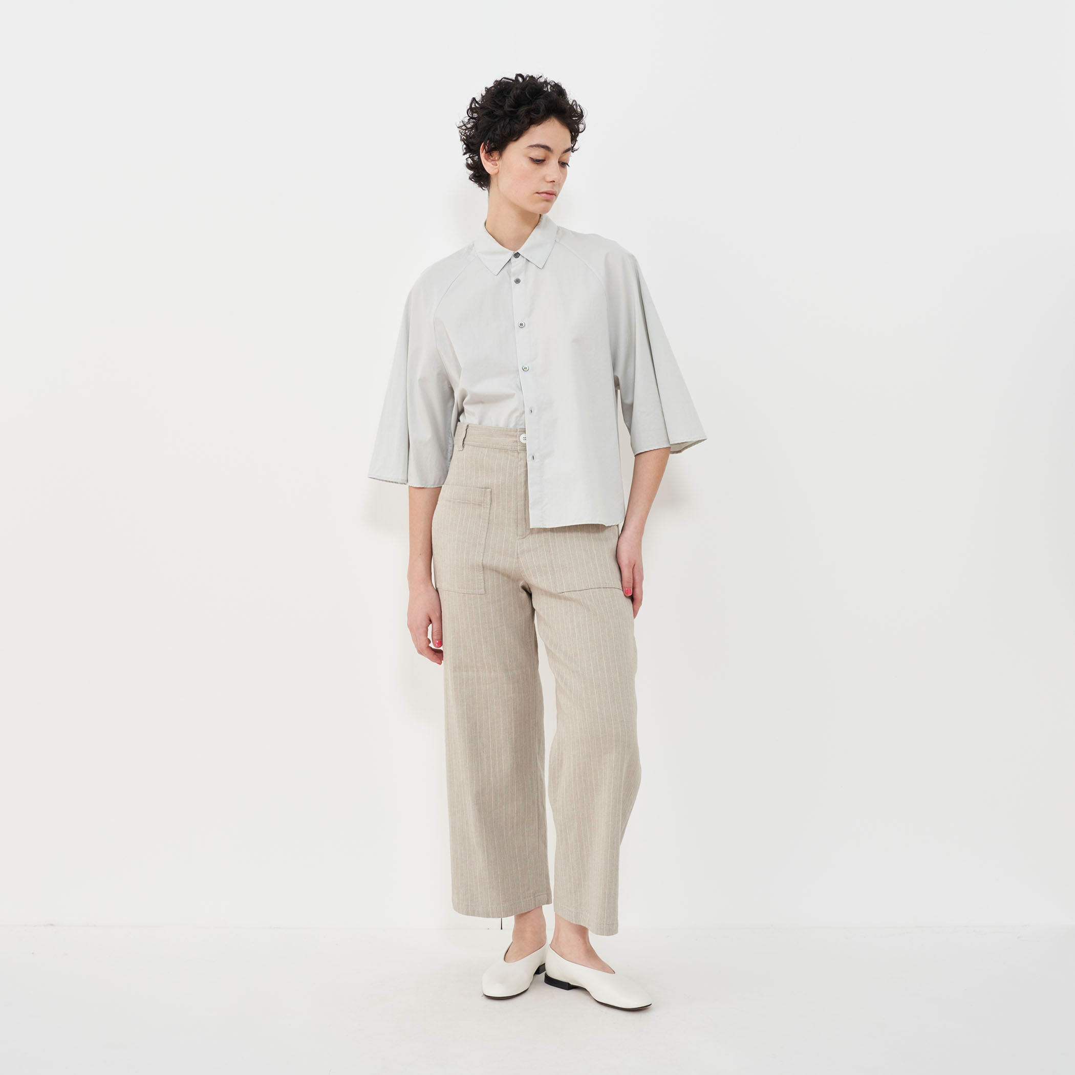 コットンリネンストレッチ クロップドパンツ｜トゥモローランド 公式通販