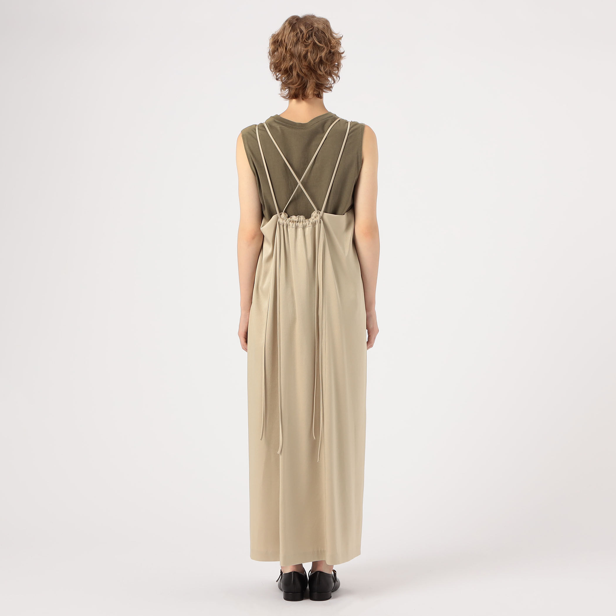 トリアセテートポリエステルサテン ダブルストラップキャミソール