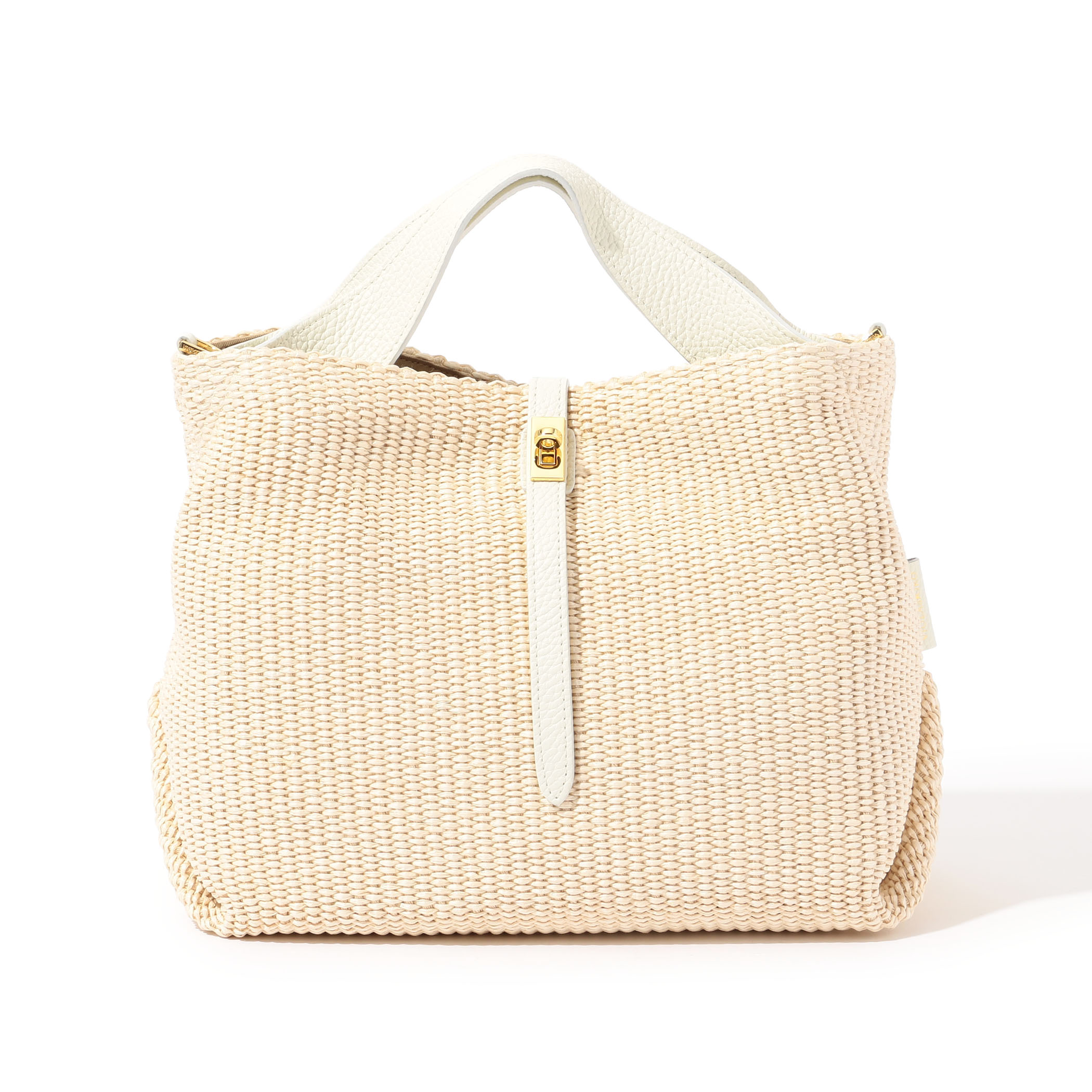 VIOLAd'ORO イタリアンラフィアシート 2WAYトートバッグ M