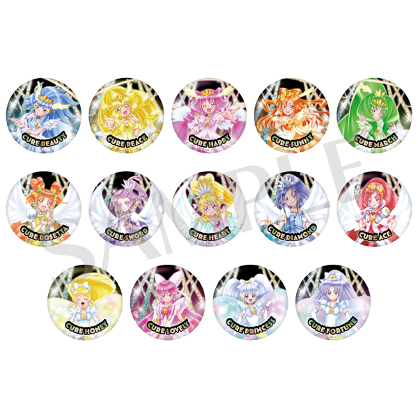 全プリキュア 20th Anniversary LIVE！】ホログラム缶バッジ2012～2014