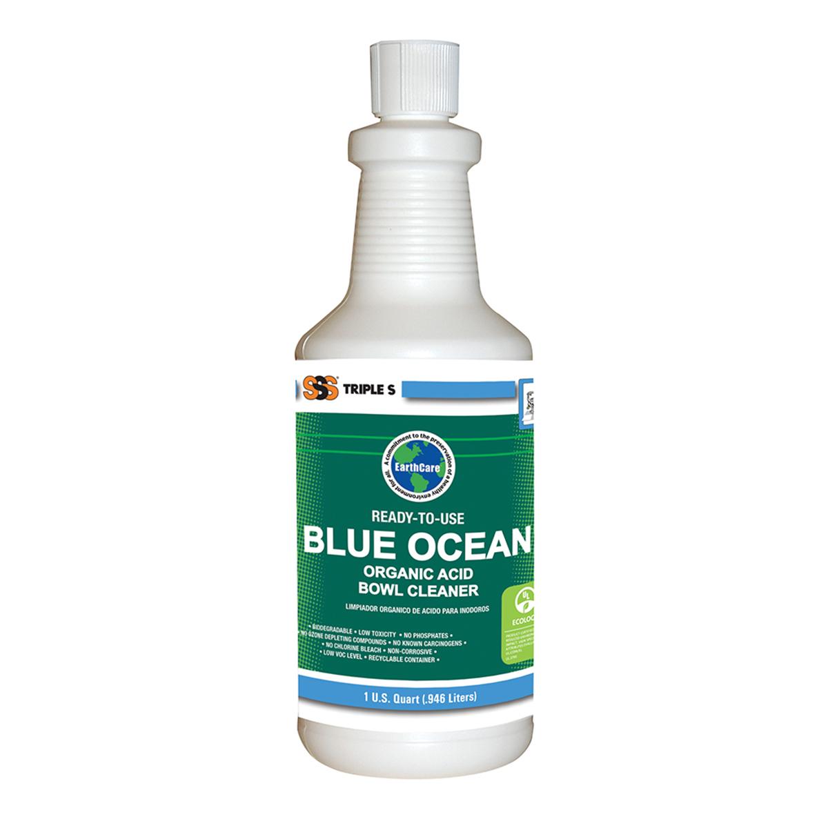 SSS Blue Ocean Organic Acid Bowl Cleaner, 12/1 Qt. | Triple S