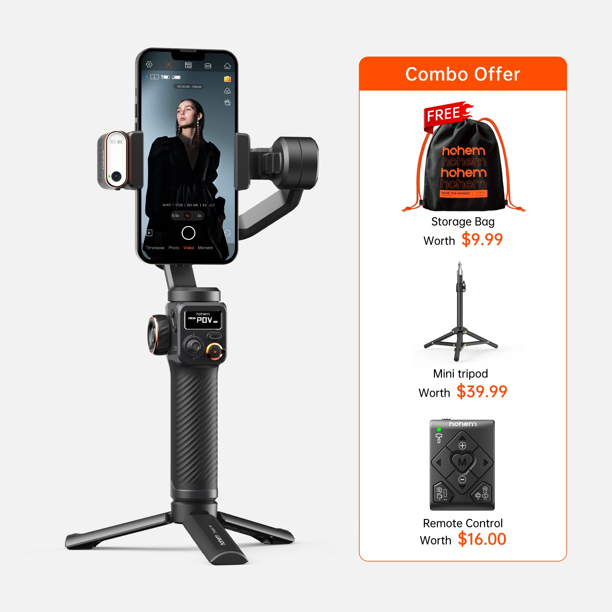 Hohem iSteady M6 – AI Tracking Gimbal for Android & iPhone