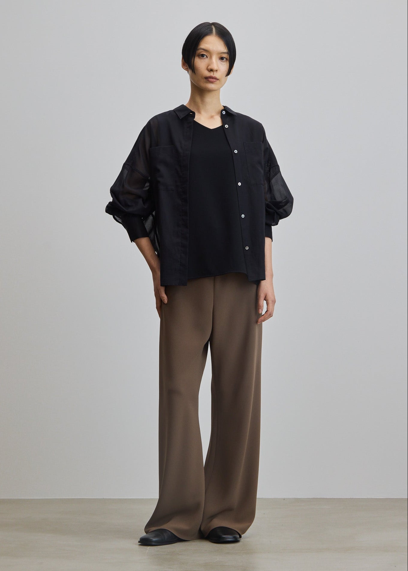 オーガニックコットンシアーシャツ - SOÉJU online store｜上質な大人