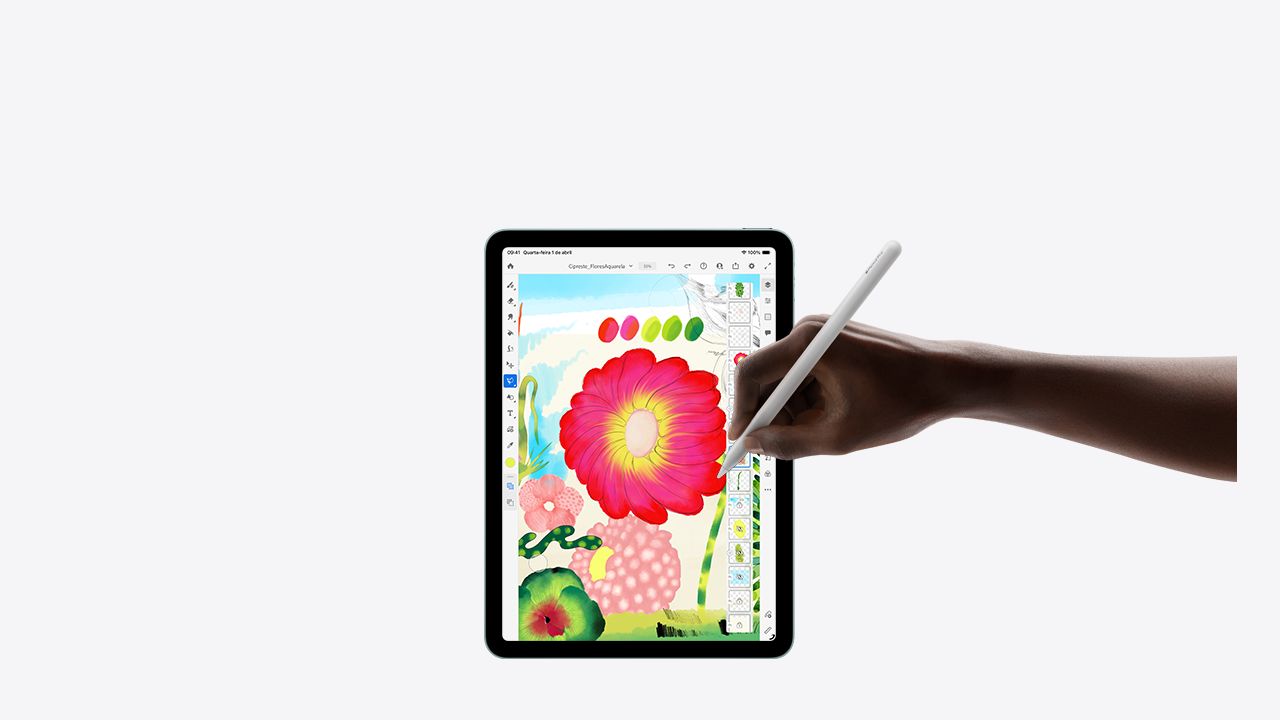 Comprar iPad Air de 11 polegadas Wi-Fi + Cellular 128 GB – Roxo