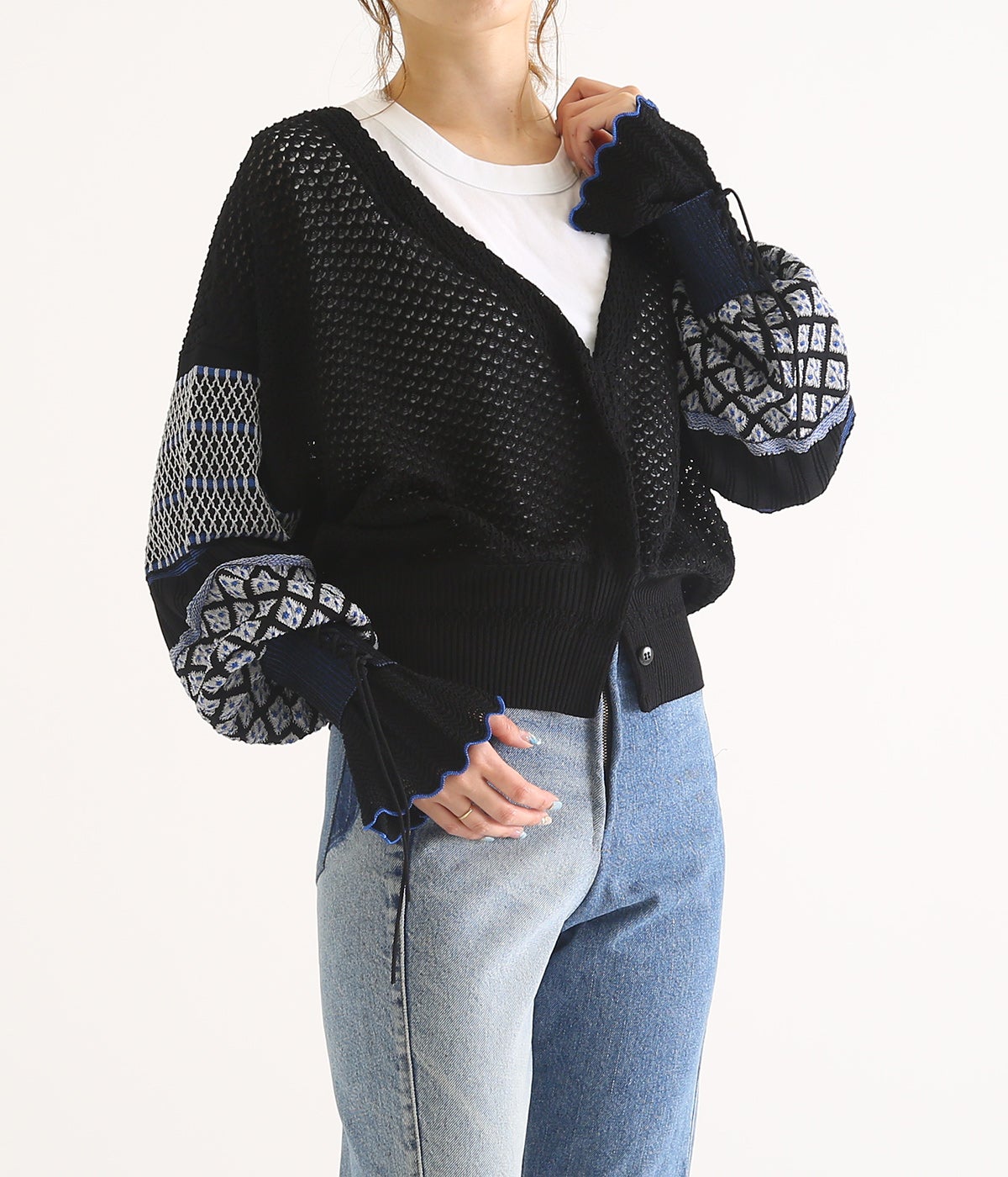 Mame Kurogouchi｜マメ 【Volume Sleeve Knit Cardigan】 | Mame