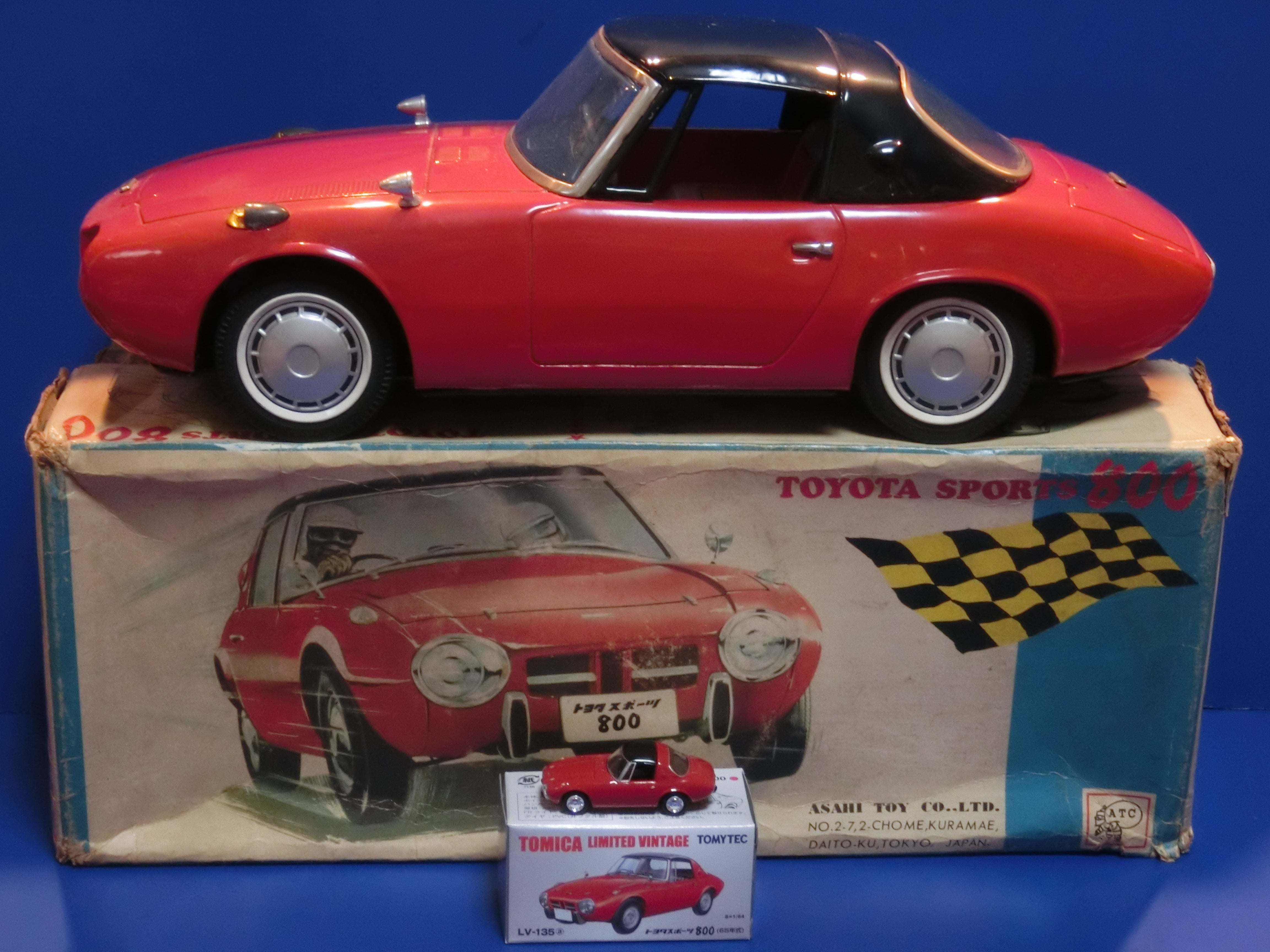 ☆1965年アサヒ玩具/バンダイ トヨタスポーツ800 ～ ブリキ自動車
