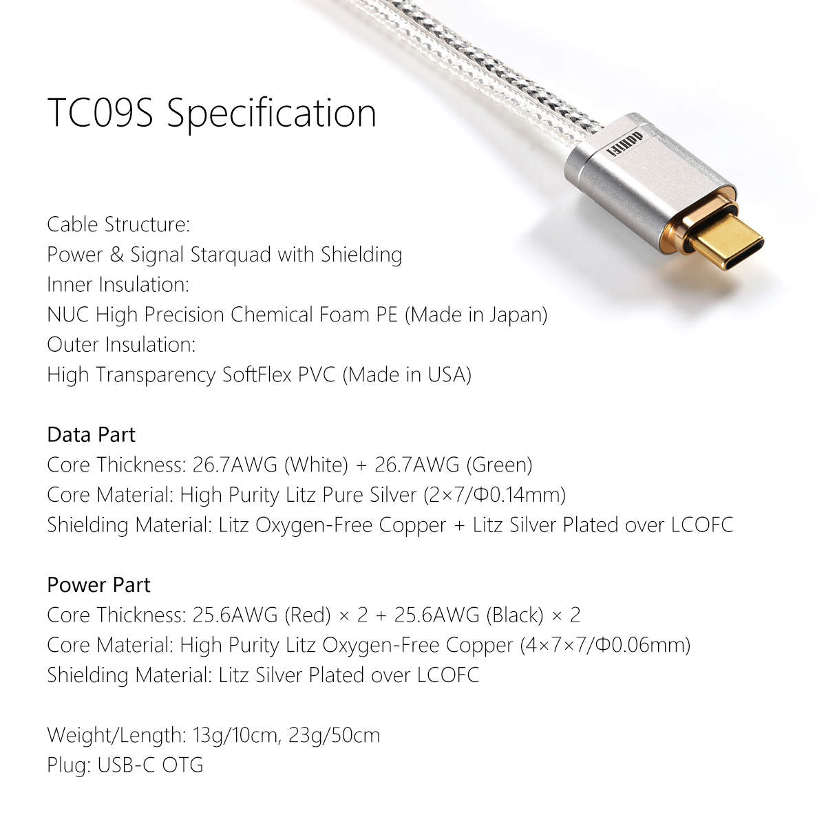 TC09S USB-C to USB-C OTG Cable – ddHiFi