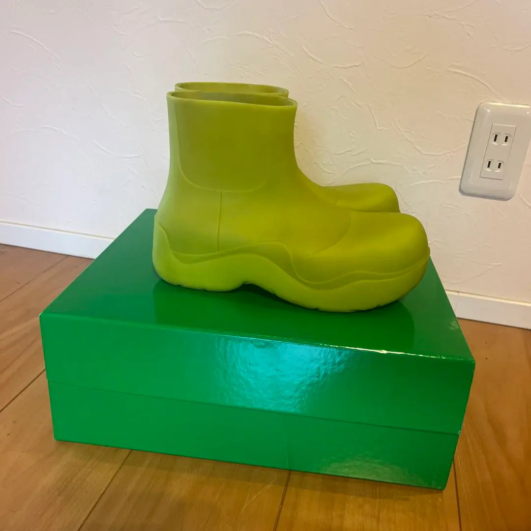 ❣️新品 ボッテガ❣️ パドル グラス グリーン ロング レインブーツ 24cm