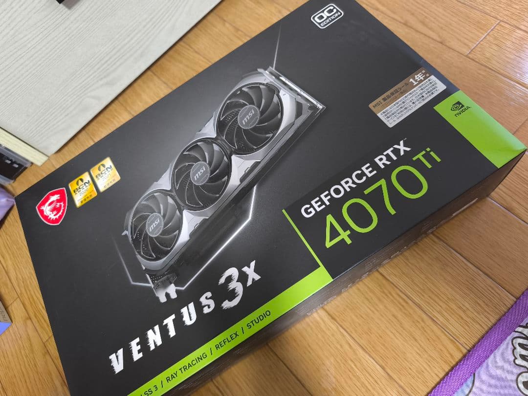 グラフィックボード・グラボ・ビデオカード MSI GEFORE RTX 4070 Ti VENTUS 3X MSI Gaming GeForce RTX 4070 Ti 12GB Ventus 3X OC GDRR6X Graphics